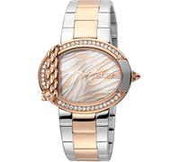 Just Cavalli Mixte Analogique-Numérique Quartz Montre avec Bracelet en Acier Inoxydable
