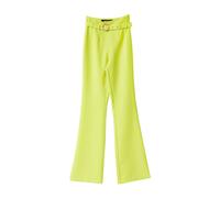 Just Cavalli - Pantalon Évasé Taille Haute - Femme - Pantalons - Vert - Taille: 38 FR
