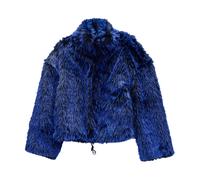 Just Cavalli - Pelliccia Corta Eco - Femme - Vestes - Bleu - Taille: 38 FR