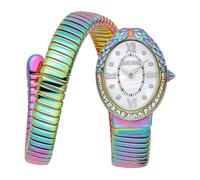 Just Cavalli Signature Snake Fleur - Montre Bracelet à Quartz pour Femme, Mode Bracelet et boîtier en Acier Inoxydable de Couleur *Missing Band_Color* Cadran analogique Blanc - JC1L390M0075