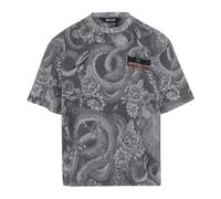 Just Cavalli - T-shirt en coton avec imprimé logo - Homme - Tops - Multicolore - Taille: S