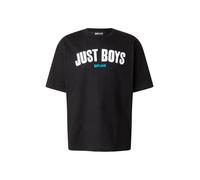 Just Cavalli T-Shirt 'JUST BOY' aqua / noir / blanc, Taille L