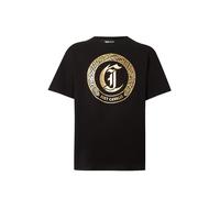 Just Cavalli T-Shirt 'ROUND SNAKE' or / noir, Taille XXL