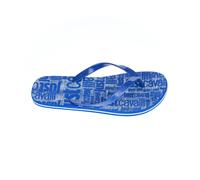 Just Cavalli - Tongs Bleues avec Logo Imprimé - Homme - Chaussures - Bleu - Taille: 45 EU