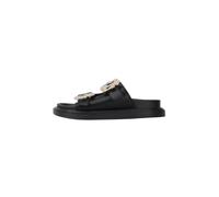 Just Cavalli Tongs noires pour femme avec boucle logo, Noir , 41 EU
