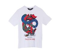 Just Cavalli - Tshirt Serpenti Logo Gotico - Homme - Tops - Blanc - Taille: S