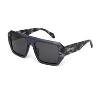 Just Cavalli Unisex SJC101V 0W47 Lunettes de soleil Acétate Bleu Fumée Carré Normale