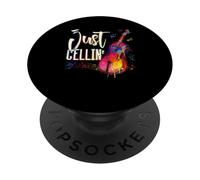 Just Cellin Violoncelliste Musicien Instrument de Musique PopSockets PopGrip Adhésif