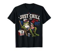 Just Chill The 4th Out Funny Frog Le 4 Juillet T-Shirt