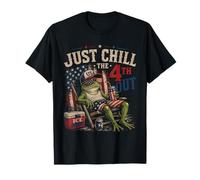 Just Chill The 4th Out Patriotic Frog, Le 4 Juillet T-Shirt