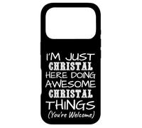 Just Christal Here Doing Christal Things Prénom Coque pour iPhone 17 Pro