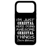 Just Christal Here Doing Christal Things Prénom Coque pour iPhone 17 Pro Max