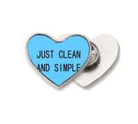 Just Clean And Simple Broche en métal en forme de cœur Art déco