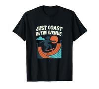 Just Coast in The Avenue Lake Life Skate Wave Design rétro T-Shirt