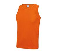 Just Cool Débardeur Sport uni Homme (M) (Orange électrique)