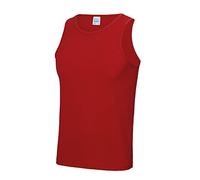 Just Cool Débardeur Sport uni Homme (S) (Rouge feu)
