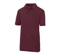 Just Cool Polo Unisexe pour Enfant (7-8 Ans) (Bordeaux)