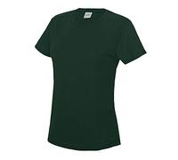 Just Cool - T-Shirt Sport uni - Femme (M) (Vert Bouteille)