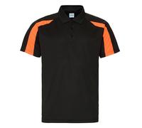 Just Cool Texturé Polyester Respirant Wicking Athlétique Contraste Polo