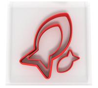 JUST CUTTERS Lot de 3 emporte-pièces en forme de poisson en plastique pour pâtisserie, fondant, argile, pâtisserie, glaçage, bijoux (3/5/8 cm)