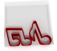 JUST CUTTERS Lot de 4 mini emporte-pièces en forme de note de musique en plastique pour pâtisserie, fondant, argile, pâtisserie, glaçage, bijoux (3 cm + 5 cm)
