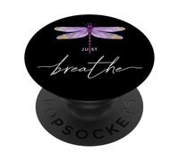 Just des libellules Insectes l'été respire Breathe Dragonfly PopSockets PopGrip Adhésif