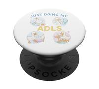 Just Doing My ADLs Cute Duck Occupational Therapy Design PopSockets PopGrip Adhésif
