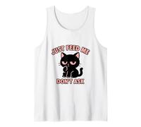 Just Feed Me Don't Ask Funny Kawaii Chat Noir Débardeur