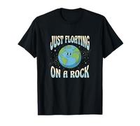 Just Floating on A Rock Humour Cosmique Astronomy Space T-Shirt