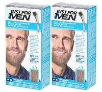 JUST FOR MEN® Coloration moustache & barbe Châtain clair M25 Teinture(S) 2x28,4 ml