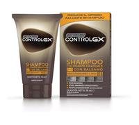 Just For Men-Control GX-2-in-1 Color Shampoo with Balm,Gradually Reduces Grey Hair for a Natural Look,118 ml