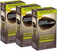 Just For Men Control Gx Grey Reducing Shampooing Pour Cheveux Gris À L'huile De Coco Et À L'aloe Vera Nouvelle Formule Améliorée Toutes Les Nuances Lot De 3 118 Ml[Z603]