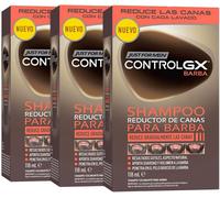 Just For Men Control Gx - Shampoing Barbe Réducteur De Grisaille Pour Des Résultats Subtils Et Naturels, Toutes Nuances 118 Ml X 3 Unités - Pack[Z2762]