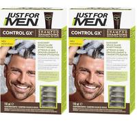 Just For Men Control GX Shampooing colorant homme pour cheveux, Réduit progressivement les cheveux gris Pour un Look Naturel et Discret, Disponible pour toutes les nuances 118 ml (Lot de 2)