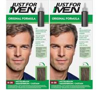 Just For Men Gel Colorant, Teinture Cheveux Châtain, Coloration Cheveux Homme, Couvre Les Cheveux Blancs Et Restaure La Couleur D'Origine Pour Un Résultat Naturel, Rapide Et Facile, H35 (Lot de 2)