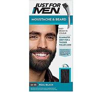 Just for Men JUSTE POUR HOMMES Couleur Gel Mustache & Barbe M-55 Real Black 1 Chaque (Pack de 4)