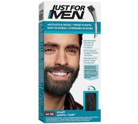 Just For Men La couleur de la moustache et de la barbe noire, élimine les cheveux gris pour un look plus épais et plus ample - M55