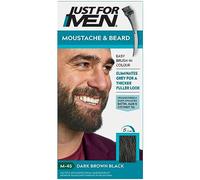 Just For Men Peinture pour barbe et moustache de couleur marron foncé, élimine les cheveux gris et donne un aspect plus épais et plus complet, M45