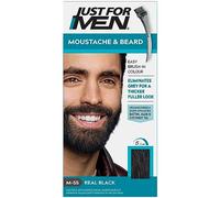Just For Men Peinture pour barbe et moustache de couleur noire, élimine les cheveux gris et donne un aspect plus épais et complet, M55