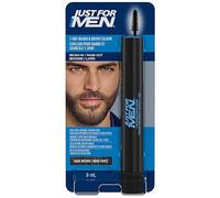 Just For Men Retouche Instantanée De Gris Barbe Et Sourcils Pour Hommes, Coloration Temporaire Pour Un Look Plus épais Et Bien Défini, Jusqu'à 30 Applications, Couleur Brun Foncé