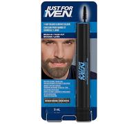 Just for Men Retouche instantanée des cheveux blancs, couleur temporaire pour un aspect plus volumineux et bien défini, jusqu'à 30 applications, couleur marron moyen