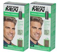 JUST FOR MEN Shampooing Colorant Châtain clair 2x60 ml