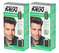 JUST FOR MEN Shampooing Colorant Noir 2x60 ml