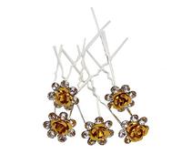 Just Fox - 5 Roses épingles à cheveux avec strass hairpins Fleurs