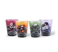 Just Funky Lot de 4 mini verres à liqueur décoratifs Naruto Shippuden de collection pour tequila - 59 ml