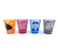 JUST FUNKY Overwatch Character Lot de 4 mini verres à shot 59 ml Couleur : Tracer, D.Va, Mercy, et Symmetra.