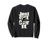 Just Get Over It Pochoir Hurdle Runner Humour Sweatshirt