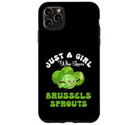 Just Girl Who Loves Bruxelles Choux de Bruxelles Meme végétalien Coque pour iPhone 11 Pro Max