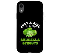 Just Girl Who Loves Bruxelles Choux de Bruxelles Meme végétalien Coque pour iPhone XR