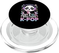 Just Girl Who Loves K-Pop Kawaii Panda Boba Musique PopSockets PopGrip pour MagSafe